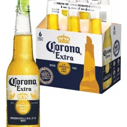 Pack 6 Cerveza Rubia Corona Botella De 330cc